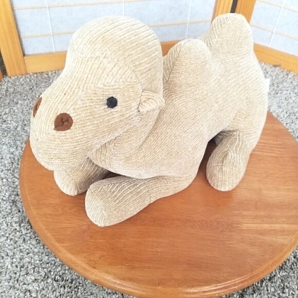 Pier 1 Chenille Corduroy Plush Camel 15" - Picture 3 of 11